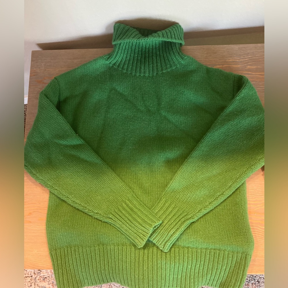 Rag & Bone Kelly Green Lunet Turtleneck Sweater XS Lambswool